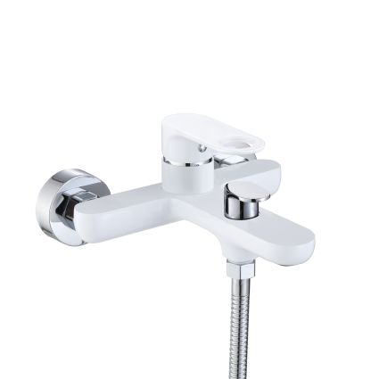 Змішувач для ванни Jay (з душовим гарнітуром) QTJAY259CRW45553 Chrome/White Qtap - 1