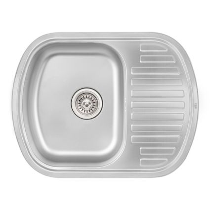 Кухонна мийка Qtap 6349 dekor 0,8 мм (QT6349MICDEC08) - 1