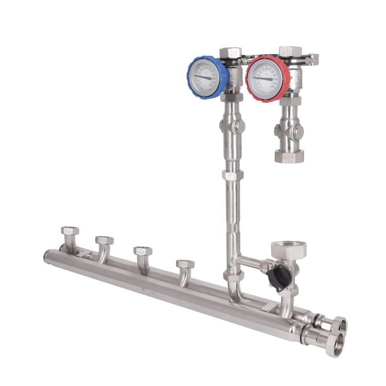 Насосна група Forte Quick System з термостатичним змішувачем (25 -50) 1&amp;quot; (без насосу) праве підкл, нержав. сталь SUS304 TAF-QSPGR2 Thermo Alliance - 6