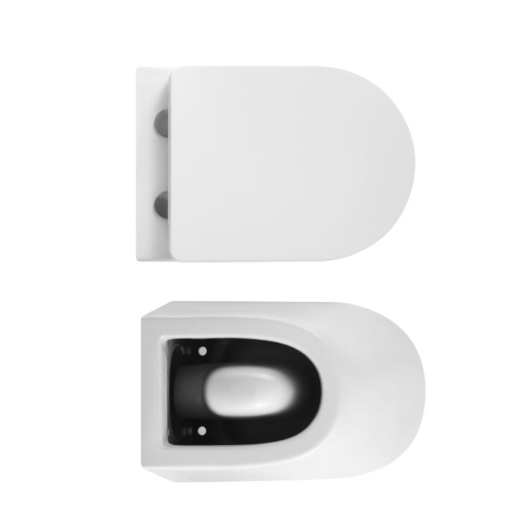 Унітаз підвісний Qtap Robin Ultra Quiet безобідковий з сідінням Soft-close 520x365x365 мм WHITE - 9