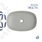 Раковина накладна Qtap Robin 500х380х140 мм, Stone grey, прямокутна, з донним клапаном QT04116302SG - 4