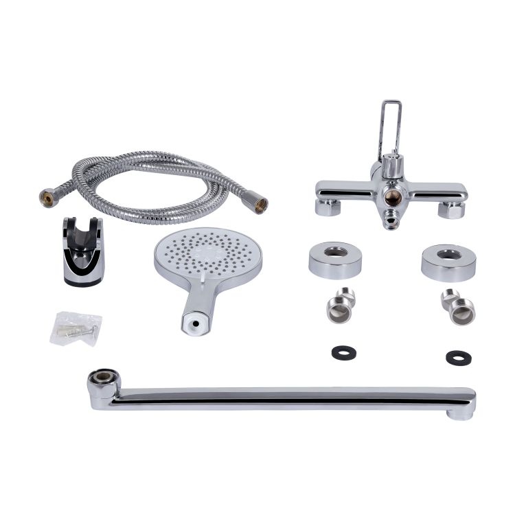 Смеситель для ванны Taurus с длинным поворотным изливом (с душевым гарнитуром) QTTAU260CRM45663 Chrome Qtap - 9