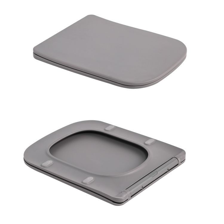 Унітаз підвісний Qtap Tern Ultra Quiet 520×345×325 мм, Stone grey, з сидінням Slim Duroplast / Soft-close / Quick Release QTTER26SG49000 - 8