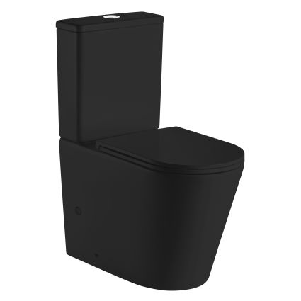 NEMO BLACK Rectangular компакт 67*38,5*84,5 см підлоговий, матовий, гір. випуск, нижній підвід, бачок 3/4,5 л, сидіння тверде Slim slow-closing - 1