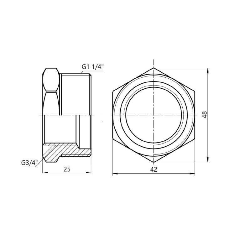 Футорка SD Forte 1&amp;quot; 1/4х3/4&amp;quot; НВ - 2