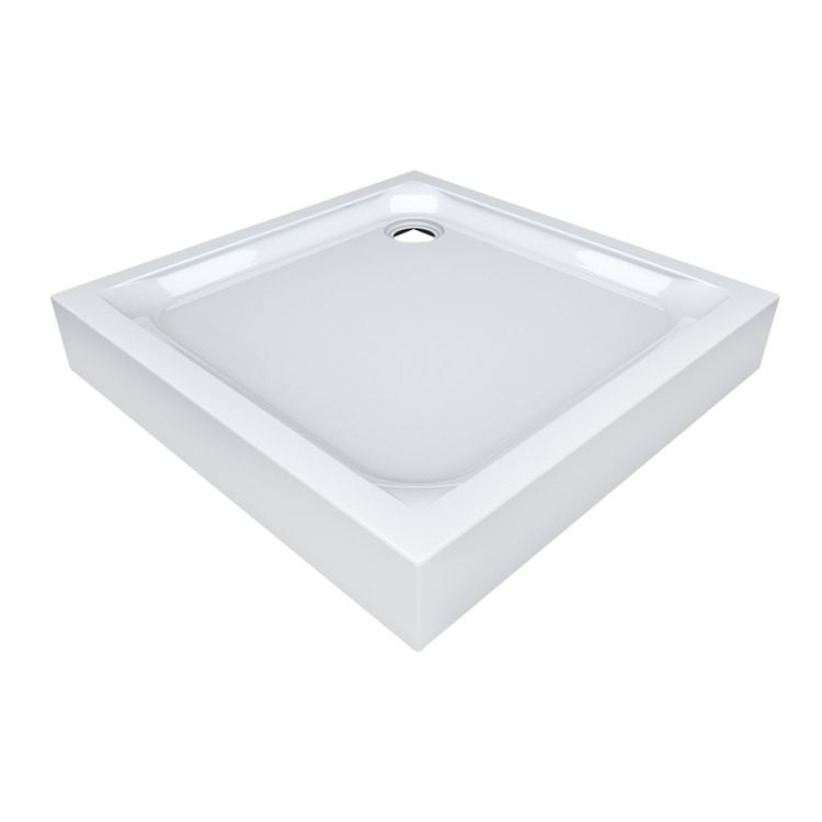 Душовий піддон UNISQUARE 301115, квадратний, 100x100, низький, акрил + сифон 90мм QT - 1