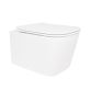 Унітаз підвісний Crow Rimless 485х340х330 мм, White, з сидінням Slim Duroplast/ Soft-close/ Quick Release QT05335171RW Qtap - 1