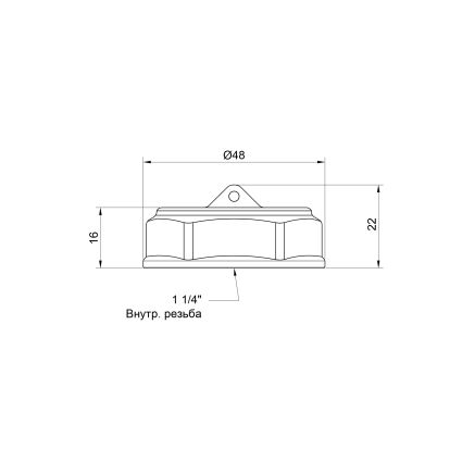 Заглушка SD Plus 1 1/4 &amp;quot; ВР SD40232 - 2