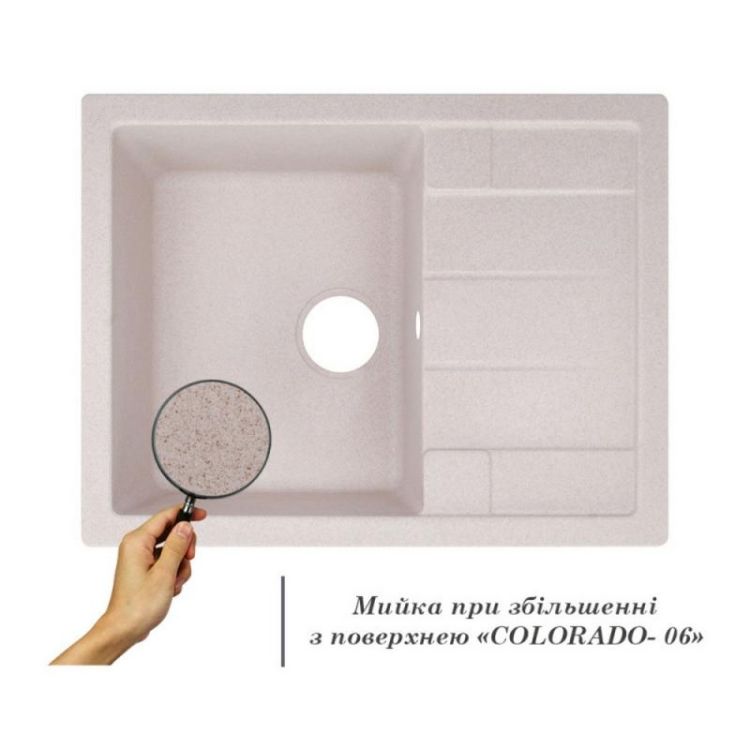 Кухонна мийка Lidz 650x500/200 COL-06 (LIDZCOL06650500200) - 3