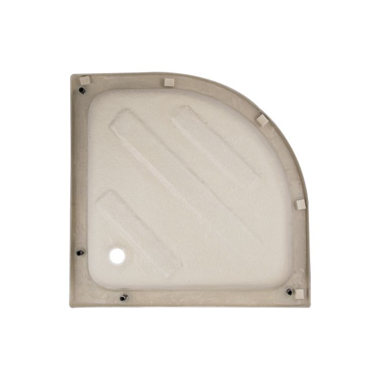 Душова кабіна Latwa SC90x90.SAT.MID.FR полукругла, скло Frost 4 мм + Душовий піддон KAPIELKA ST90x90x26, з панеллю Lidz - 10