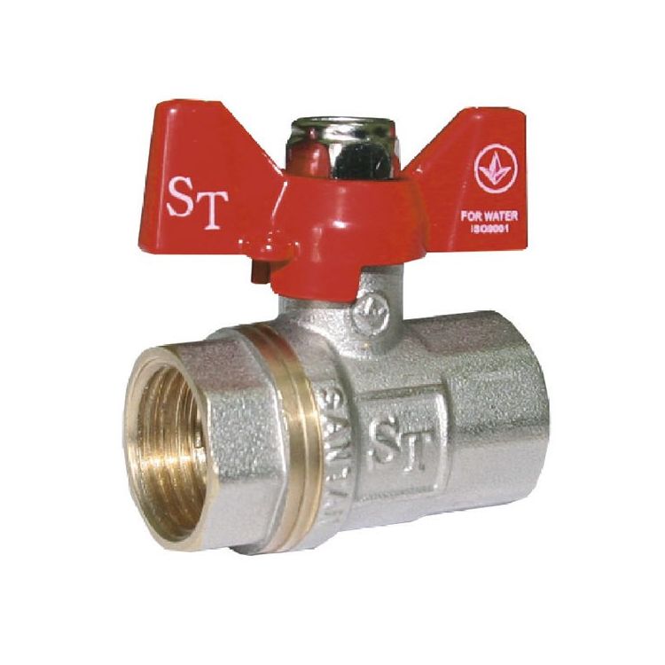 Кран кульовий SANTAN 1/2&amp;quot; Standard метелик внутрішня/внутрішня - 1