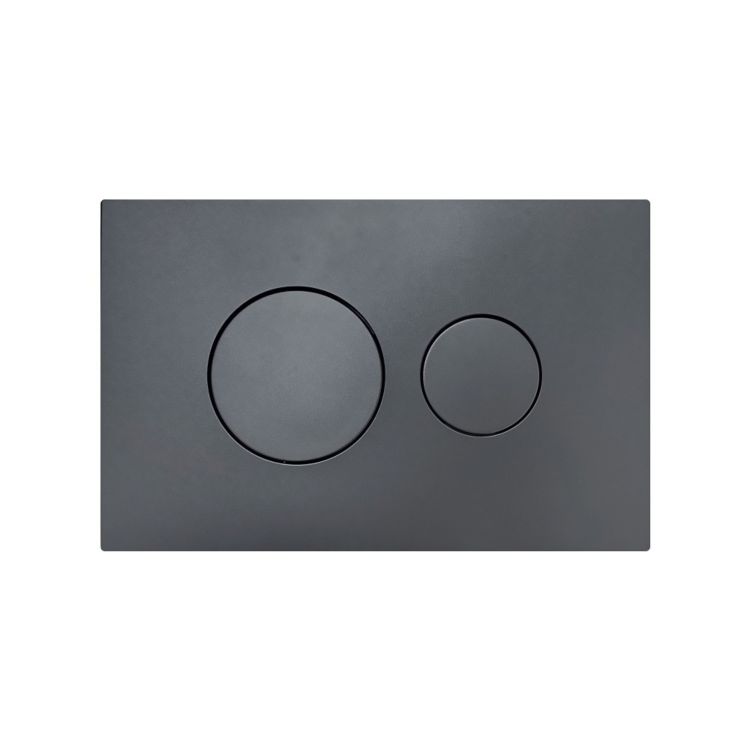 Клавіша змиву Qtap Standard 152x236x28 мм, Gunmetal Black, кругла QTSTD164GMB51271 - 1