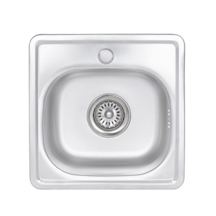 Кухонна мийка Brinex 3838 0,6 мм Satin (BRIN3835SAT06) - 1