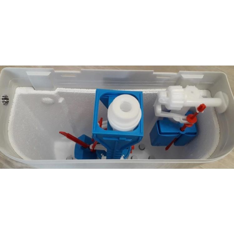 Бачок сливной в комплекте со сливным механизмом 00718 Plastic toilet tank-WHITE (комплект. креп 00716) - 4