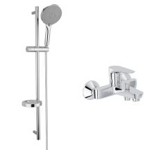 IMPRESE душовий набір, змішувач для ванни MODUS, душовий гарнітур NETKA (f03208201SR + 9014003), хром