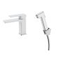 Змішувач для раковини Qtap Gemini (з гігієнічним душем) QTGEM272CRW45691 Chrome/White - 1