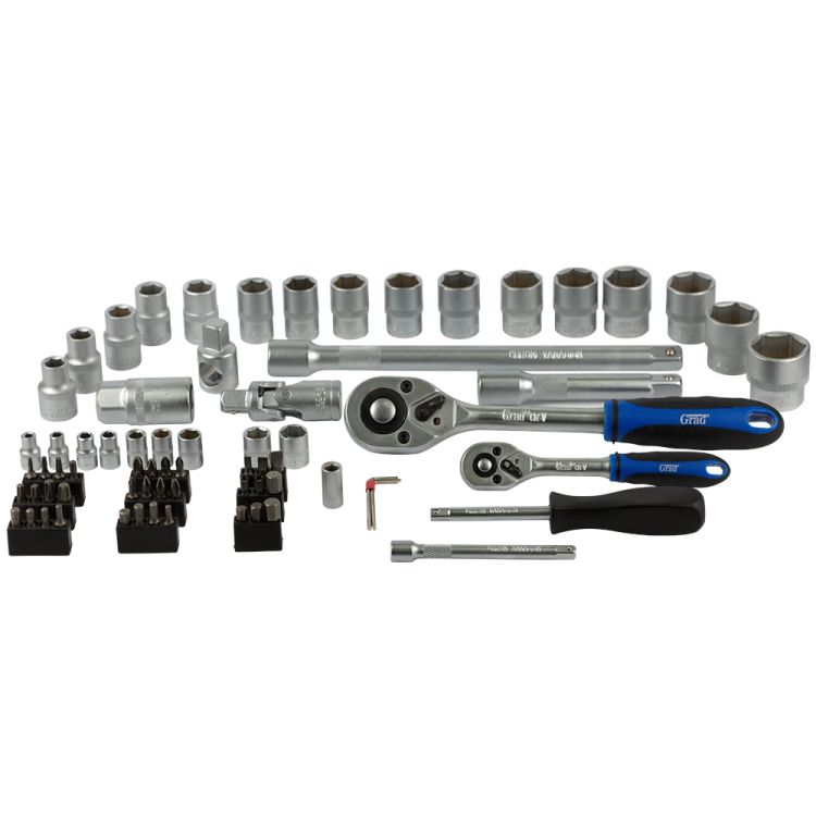 Набор насадок торцевых и биты 1/4&amp;quot;, 1/2&amp;quot; 72шт Start Grad (6003145) - 6