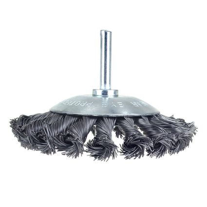 Щітка дротяна конусоподібна Ø100мм хвостовик О6мм (сталевий витий) Sigma (9025101) - 2