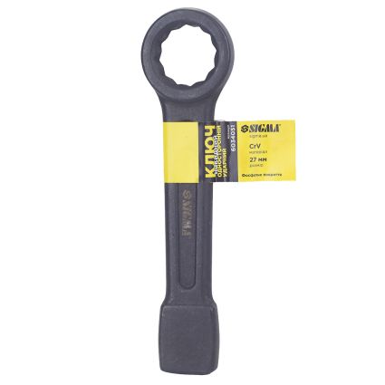 Ключ накидной односторонний ударный 27мм CrV Sigma (6034051) - 1