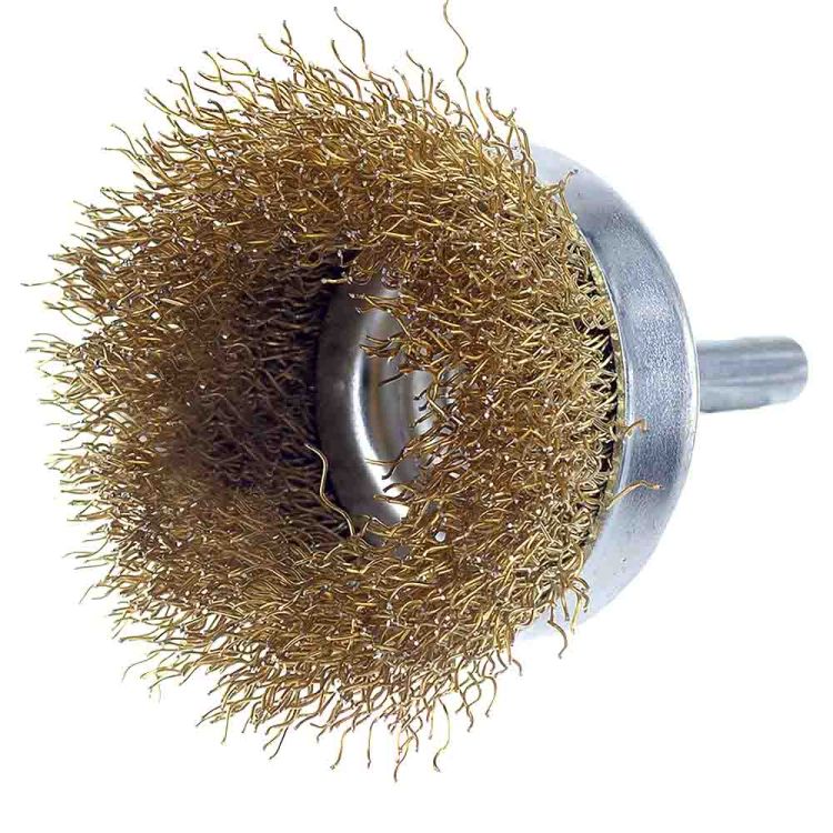 Щітка дротяна чашевидних Ø50мм хвостовик О6мм (латуньований) Sigma (9015051) - 5