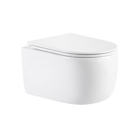 Унітаз підвісний Qtap Taurus Ultra Quiet 515×360×350 мм, White, з сидінням Slim Duroplast / Soft-close / Quick Release QTTAU26W49116 - 1