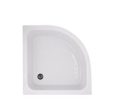 Душовий піддон напівкруглий акрил 80х80х26см KAPIELKA ST80x80x26 серед.панель,д/зливу 52мм Lidz