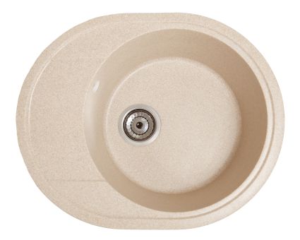 Мойка SOLID Comfy 580*470 серая из искусственного камня, с сіфоном - 1