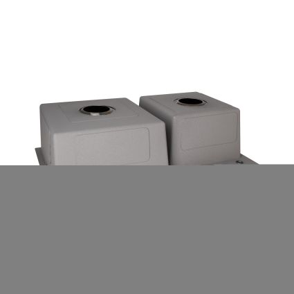 Мойка для кухни с двумя чашами интегрированная Lidz Handmade H7843 (LDH7843BPVD45586) Brushed Black PVD 3,0/1,0 мм - 5