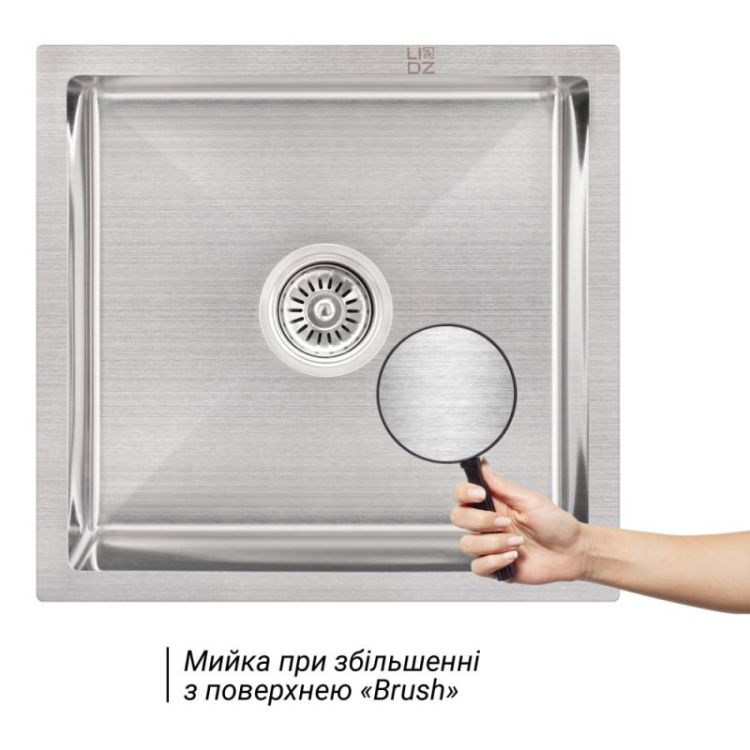 Кухонна мийка Lidz H4745 Brush 3.0/1.0 мм (LIDZH4745BRU3010) - 3
