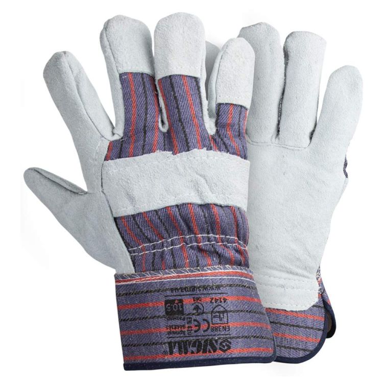 Замшеві рукавички комбіновані (цілісна долоню) Sigma (9448361) - 1