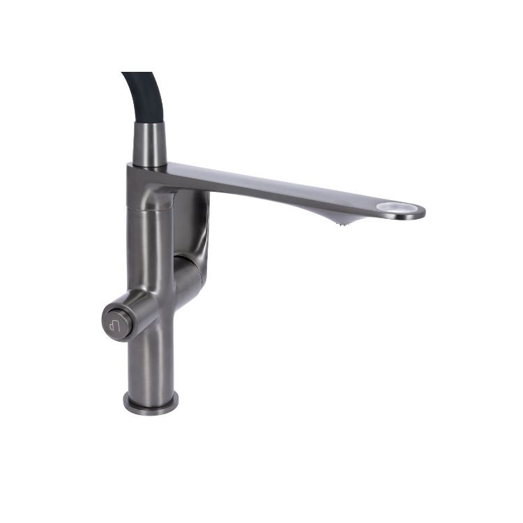 Змішувач д/кухонної мийки Vlasta QTVLA364GMB45649 Gun New з гнуч.вилив.з підключ.д/питної води Q-tap - 3