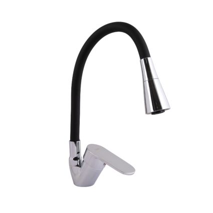 Смеситель для кухни Tani 008F3 с гибким изливом (k40) LDTAN008F3BCR39484 Black/Chrome Lidz - 1