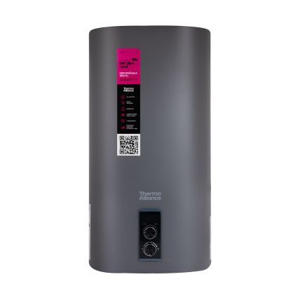 Водонагрівач електричний Thermo Alliance 50 л Grey, плоский вертикальний, мокрий ТЕН 2 кВт (0,8+1,2) DT50V20G(PD)/2G - 1