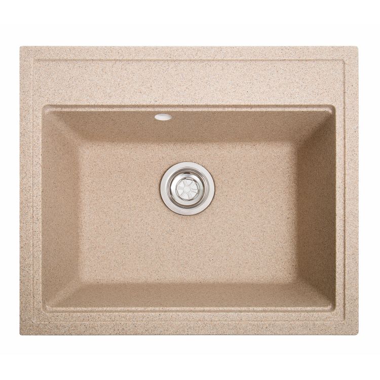 Мийка SOLID Gross 600*520 пісок зі штучного каменю, з сіфоном - 1