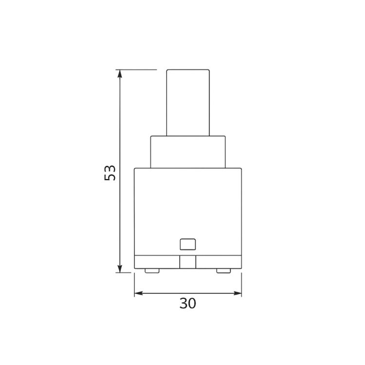 Картридж для змішувача Qtap Spojeni 30 мм QTSPO30N48155 - 2