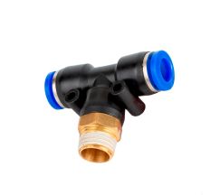 Штуцер цанговый (Т-образный) Ø6*6*6мм МТ 3/8" Sigma (7027341)