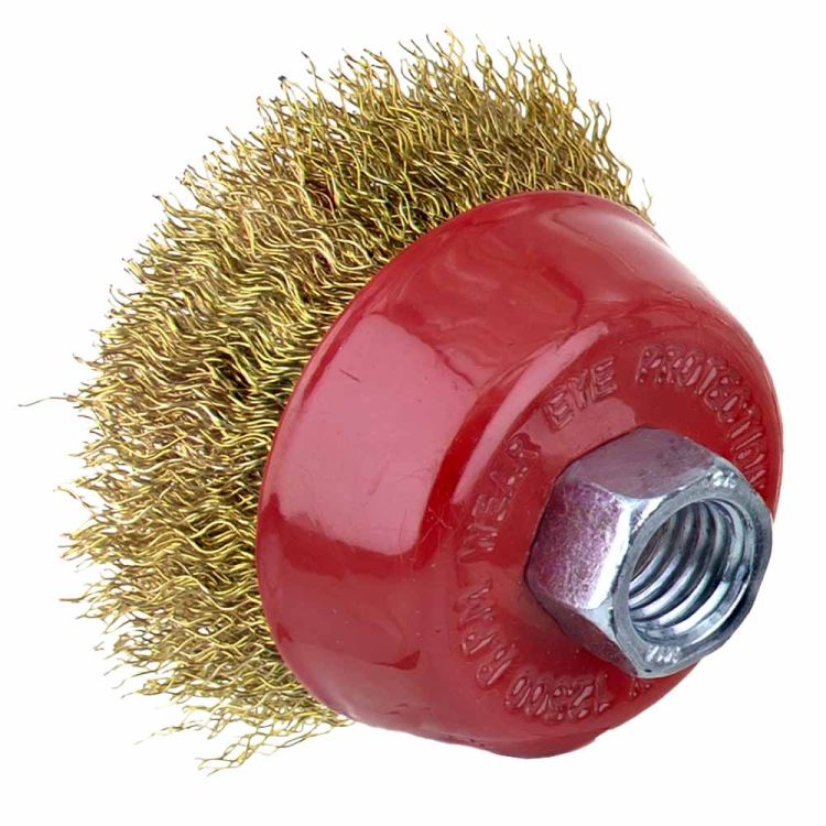 Щітка дротяна чашевидних Ø65мм М14×2мм (латуньований) Sigma (9014061) - 2