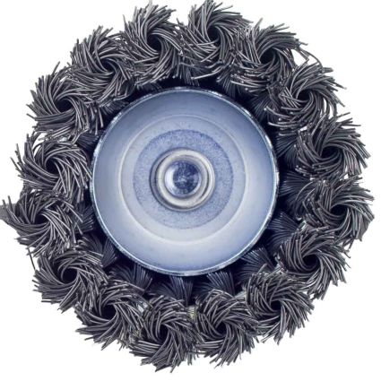 Щетка проволочная чашеобразная Ø75мм хвостовик Ø6мм (стальная витая) Sigma (9028071) - 3