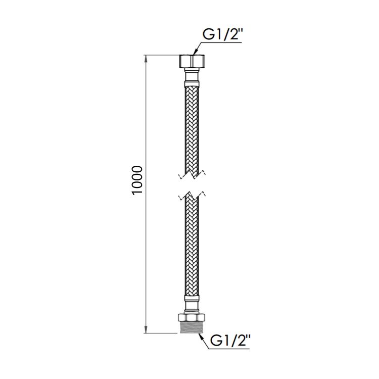 SD FORTE Шланг для води, NYLON 100 см гш SF392W100 - 2