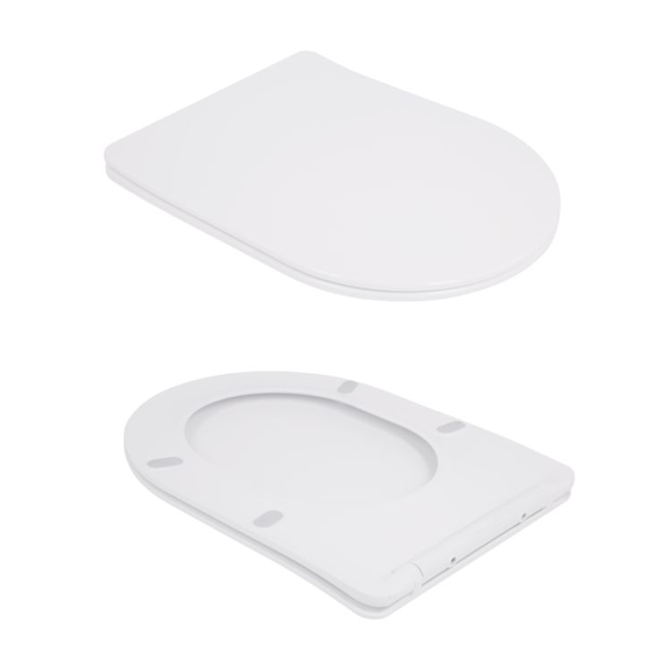 Унітаз підлоговий Qtap Robin New Ultra Quiet безобідковий з сидінням Soft-close WHITE QT13226083AW - 8