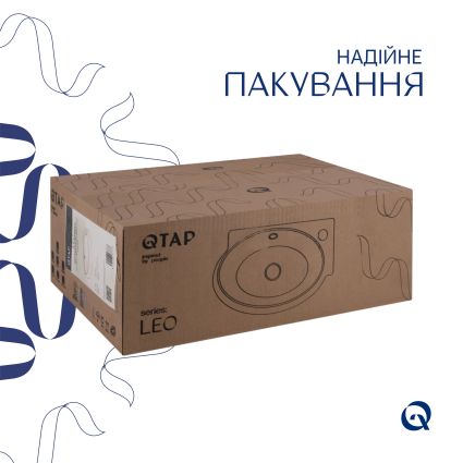 Раковина Qtap Leo 420x280x150 White QT11111008RW - 6