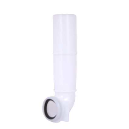 Кутова трубка змиву Qtap 82х74х262 мм White для інсталяції Standard QTSTD167W49807 - 1