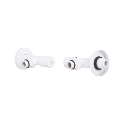 Комплект кранів Thermo Alliance Standart 1/2&amp;quot; З для рушникосушарки кутовий білий SF395W15W - 3