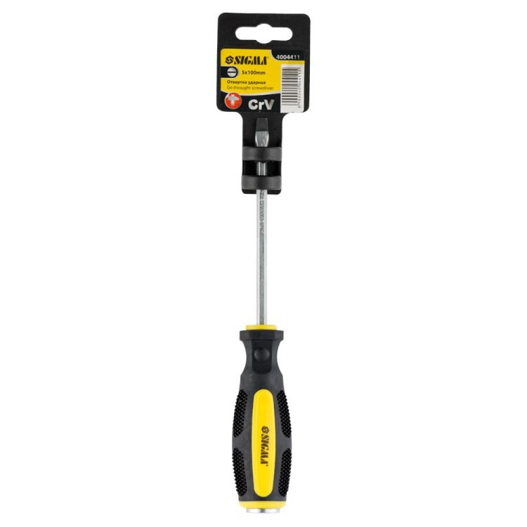 Отвертка ударная шлицевая SL5x100мм CrV Sigma (4004411) - 4