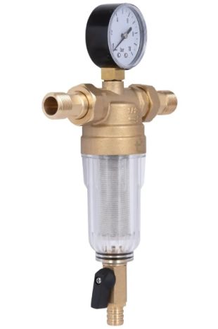 Фильтр самопромывной 1/2&amp;quot; Standart с манометром, с пластиковой колбой TAS128W15 Thermo Alliance - 2