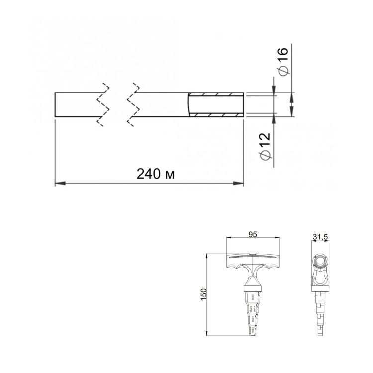 Акційний набір Thermo Alliance: Труба для підлоги PEX-a EVOH 16x2.0 мм (240 м) TAS00316240 + Калібратор для м/п труб d16-32 STD-405 - 2