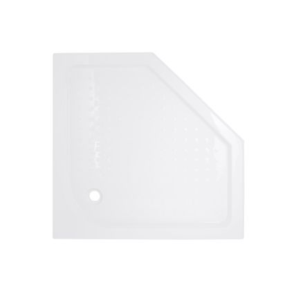 Lidz Душовий піддон DOZORCA SC90x90.LOW, низький, п'ятикутний, акриловий + ніжки, діаметр зливу 50 мм - 1