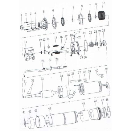 Насос глубинный вихревой Ø75 0.55кВт 36(21)м 40(20)л/мин 777301 (Dongyin) Aquatica - 2