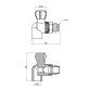 Кран кульовий радіаторний PPR Thermo Alliance 25х3/4&amp;quot; кутовий - 2