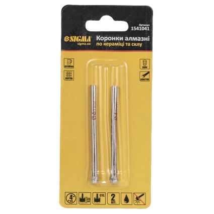 Коронки алмазні по кераміці та склу Ø4мм Sigma (1541041) - 6